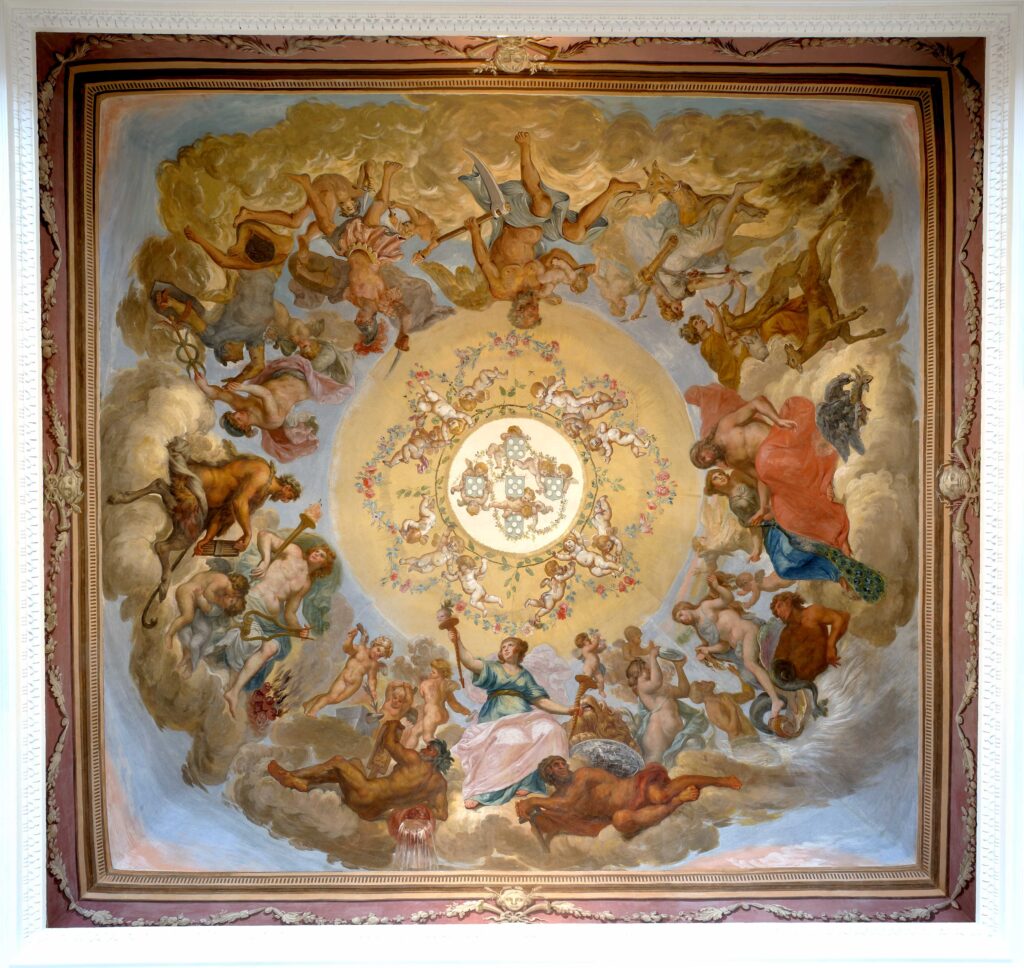 teto da SALA-DOS-CAMARISTAS no palácio de mafra